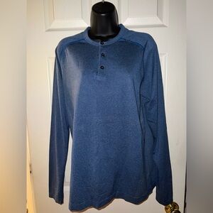 Lululemon Metal Vent Tech Long Sleeve Henley 2.0 Midnight Shadow / Tempest Blue